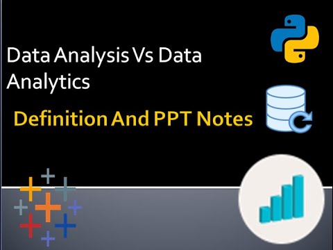 Data Analysis vs Data Analytics !! Explained !! Data Science Full ...