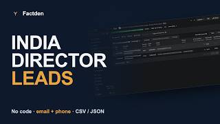 How to Scrape India MCA Company and Director Data (Email and Phone) | No Code 2026