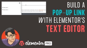 Create a Pop-Up Link with Elementor