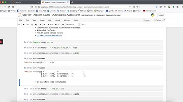 Calculando autovalores e autovetores no Python utilizando a biblioteca NumPy