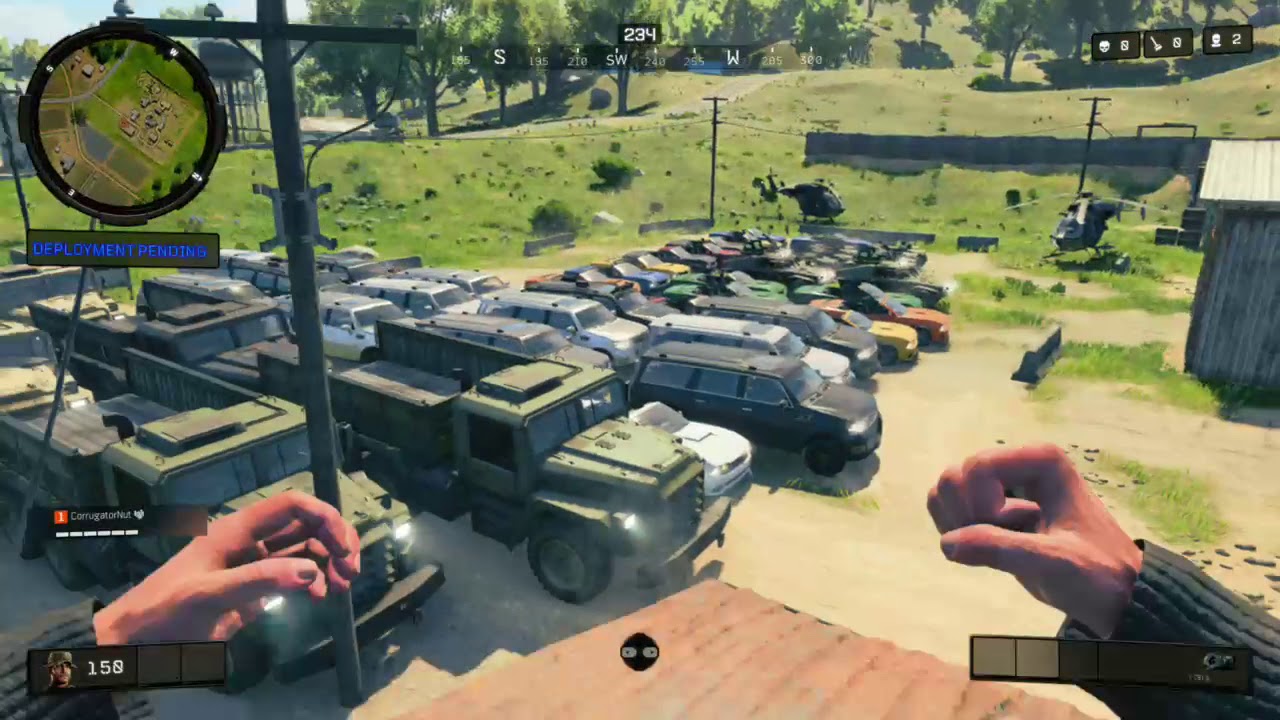Aerial view of all land vehicles in bo4 custom match YouTube