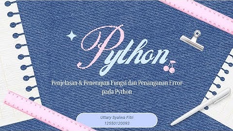 PYTHON — Fungtion & Error Handled