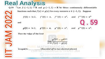 Iit Jam 2022 Real Analysis Solution | Question 59 | Pure Mathematical Academy | Sudip Kumar