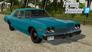 FS22 - 1974 Dodge Monaco V8 - Classic Car mod for Farming Simulator 2022