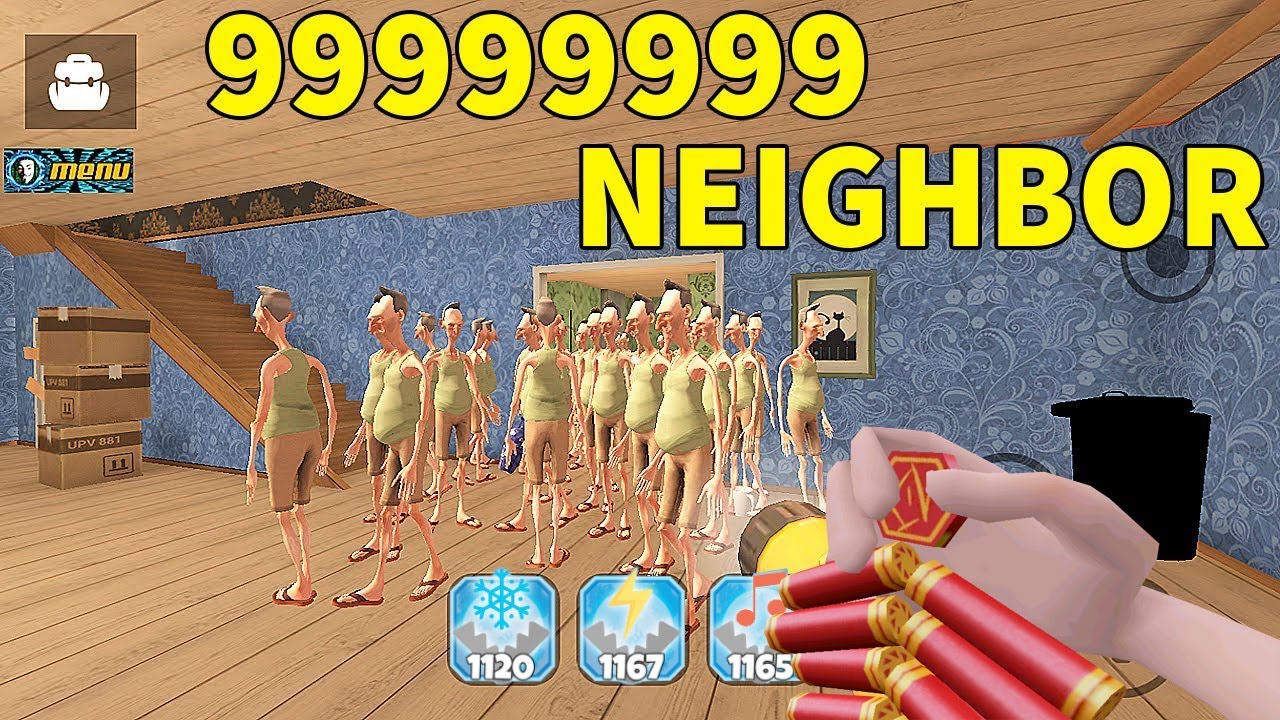Angry Neighbor HACK MENU ( Hack 9999 Neighbor ) Funny Moments : Part 5 ...