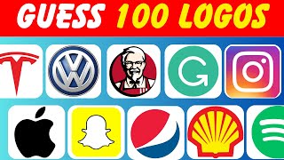 Guess The Logo In 3 Seconds | 100 Famous Logos Quiz