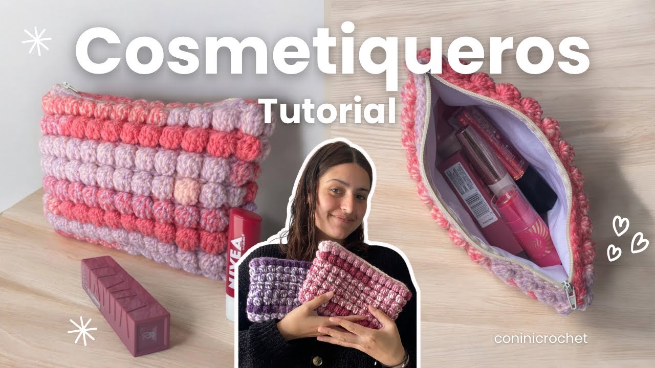 COSMETIQUERO a crochet | Tutorial paso a paso | Conini Crochet