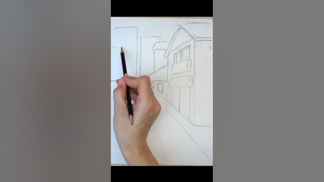 Як намалювати вулицю. Міський пейзаж. #drawing Повна версія за ...