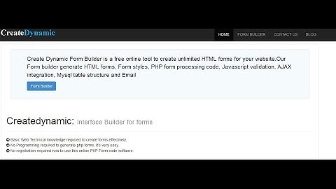 Form Builder :  How to use