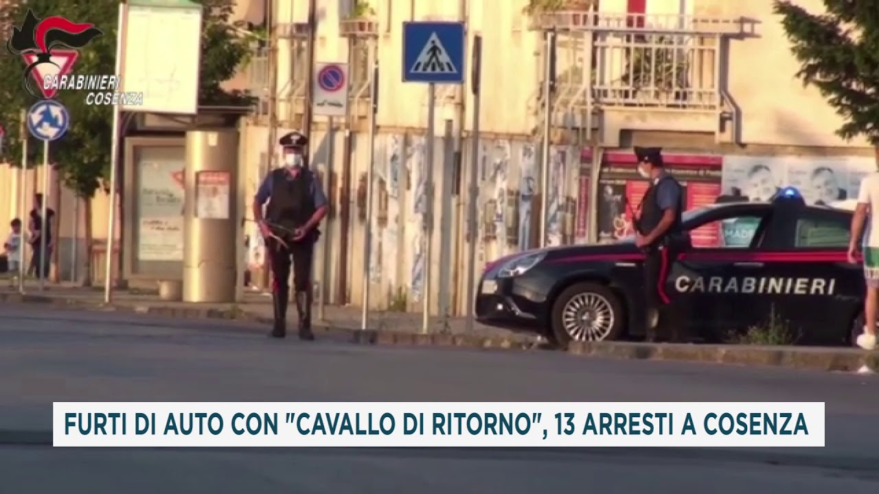 FURTI DI AUTO CON ''CAVALLO DI RITORNO'', 13 ARRESTI A COSENZA