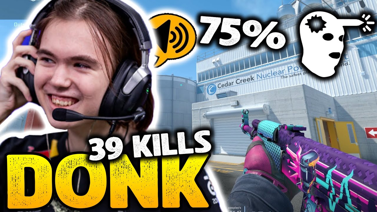 Donk 39 Kills 75% HS True Carry FACEIT CS2