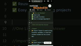 😎Modules(import/export) ES6 In JavaScript