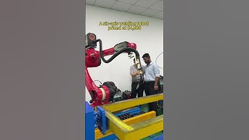 Welding robot. #weldingrobot #industrial robot #factory    #sixaxisrobot