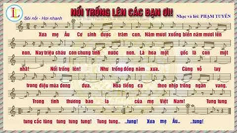 Nổi trống lên các bạn ơi! (Phạm Tuyên) - Karaoke học hát theo nhạc đàn – ÂN lớp 7 Sách CD