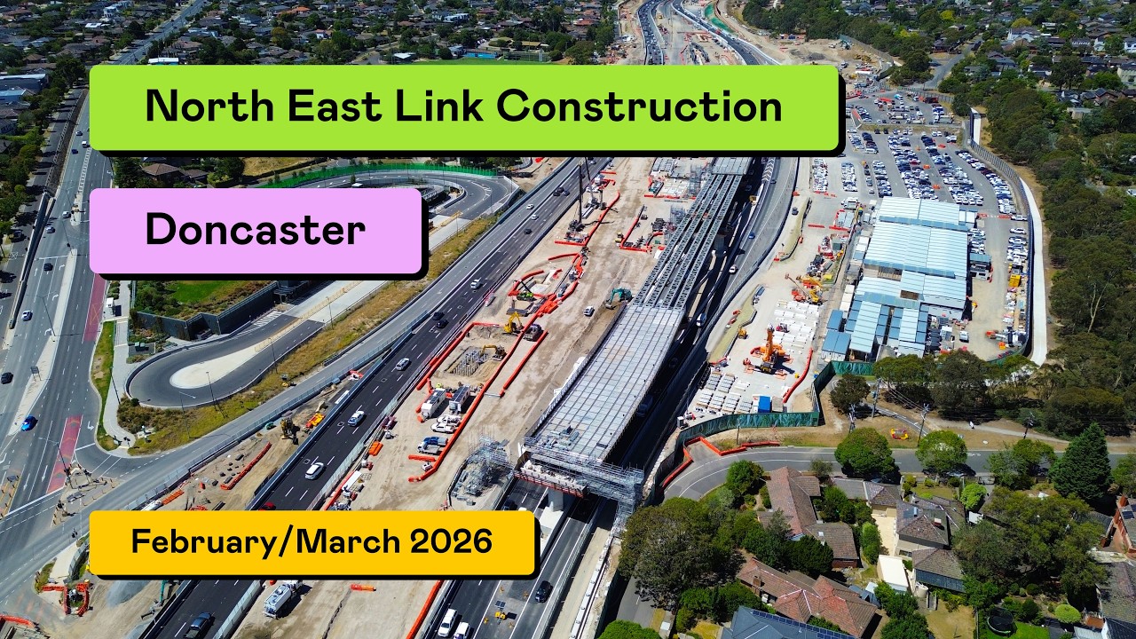 March Rd Link North East Link Works - Doncaster, Elgar Rd to Bulleen Rd (February ...