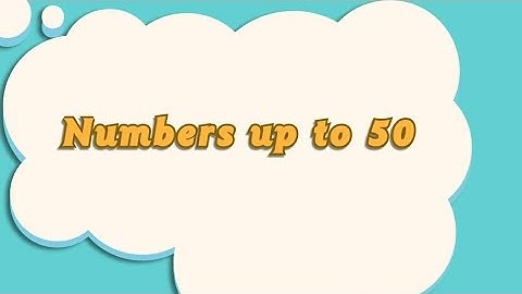 Number up to 50 | Class 1 | Living Maths | Full Animation | Kids |