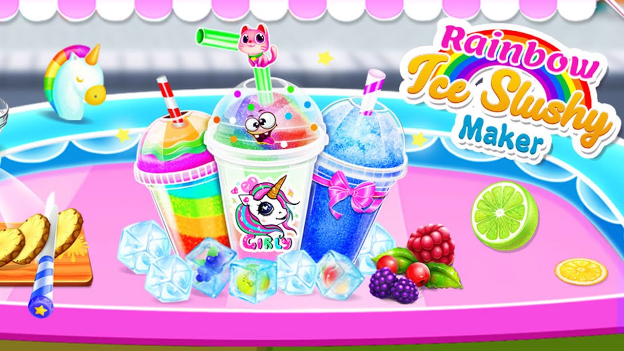 Rainbow Ice Slush Maker Frozen Food Games YouTube