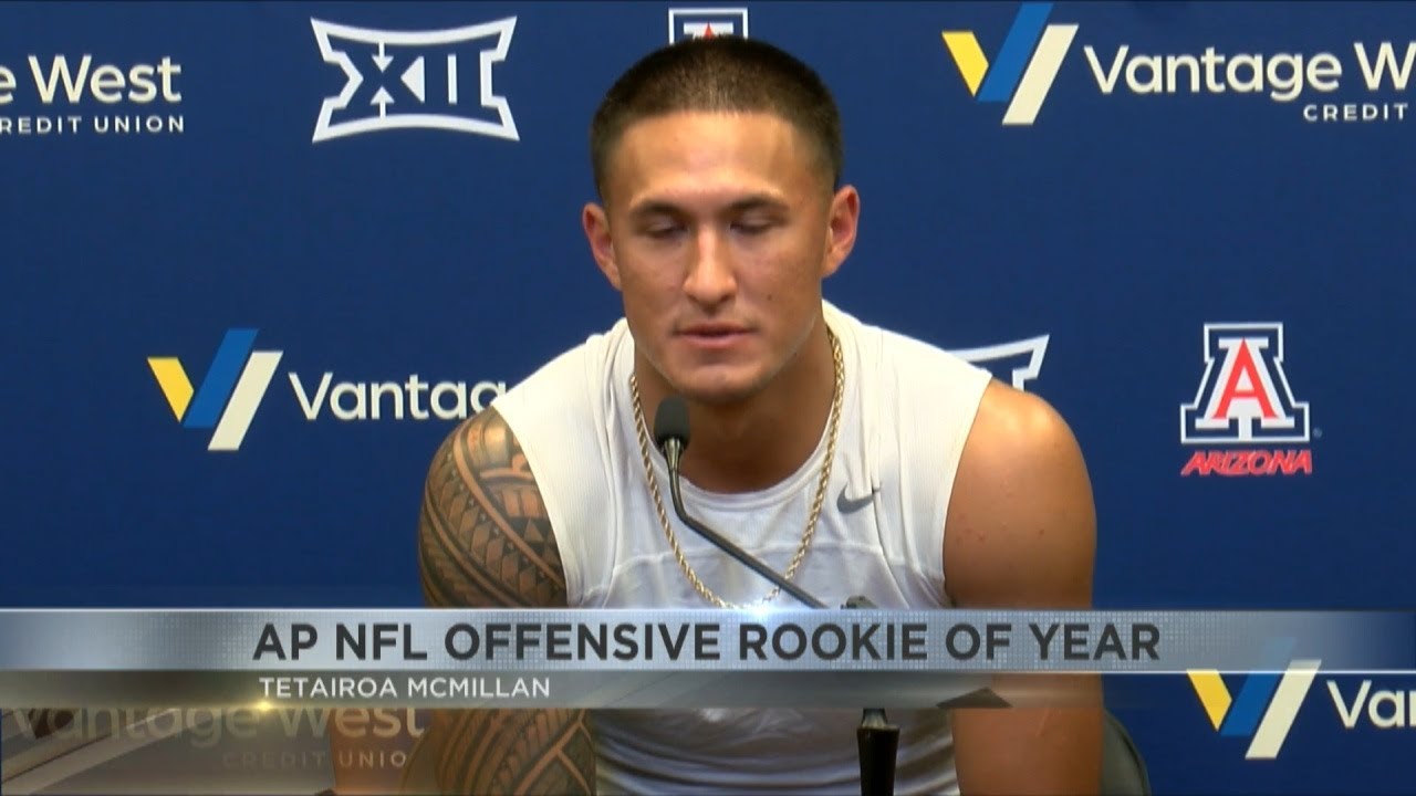 Former Arizona Wildcat Tetairoa McMillan honored with Offensive Rookie of Year