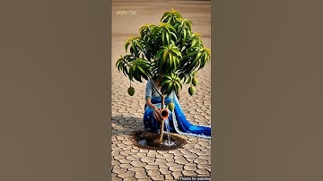 Couple planted many plants but all dry up but that one new mango plant 🌳😲#ai #plant #save #watering