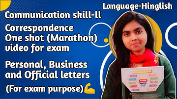 Communication skill 2nd 4th semester Correspondence one shot Marathon video polytechnic, ITI Letter