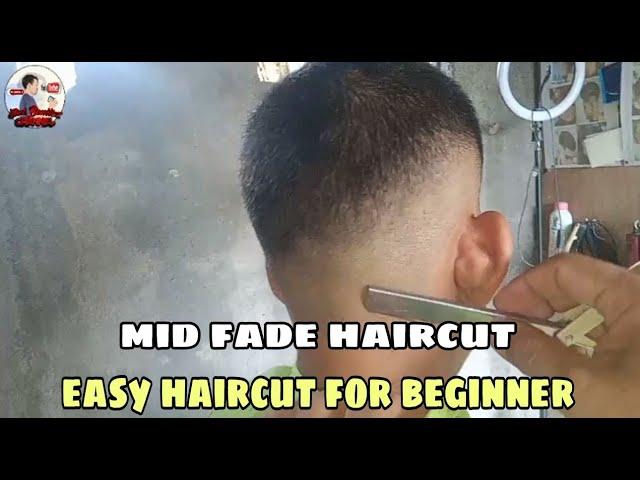 Mid fade haircut tutorial easy haircut step by step for beginners