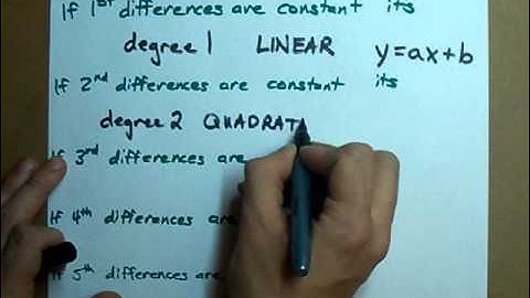 1st, 2nd and 3rd differences and Polynomials