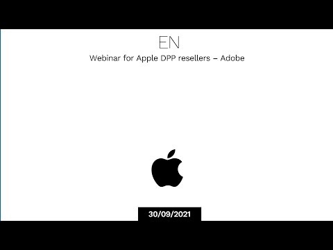 Webinar for Apple DPP resellers – Adobe