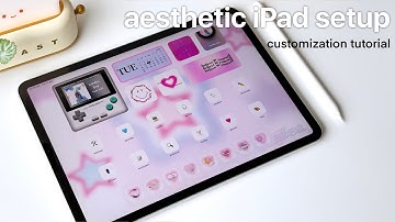HOW TO CUSTOMIZE YOUR IPAD HOME SCREEN IN IOS 16:  widgets + app icons | aesthetic iPad Pro 2023 🩵🩷