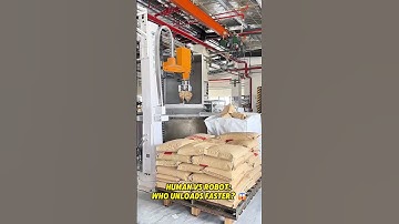 Human VS Robot Who Unloads Faster?😎 #depalletizing #automation #palletizer #robotics #depalletizer