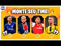 ESCOLHA AS CARTAS SURPRESAS E MONTE SEU TIME DA CHAMPIONS LEAGUE | QUIZ DE FUTEBOL