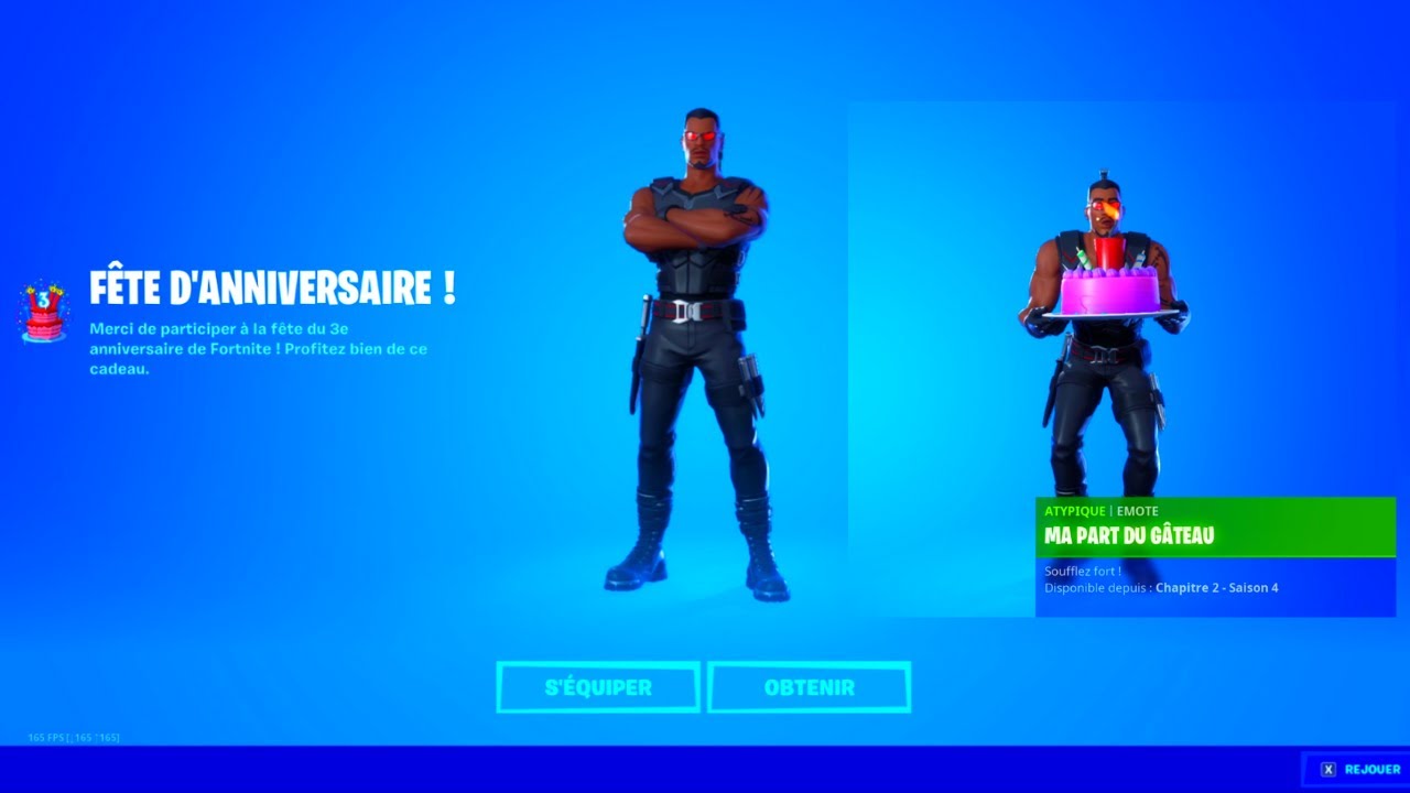 Fortnite Recuperez L Emote Gratuite Ma Part Du Gateau Defis Anniversaire Youtube