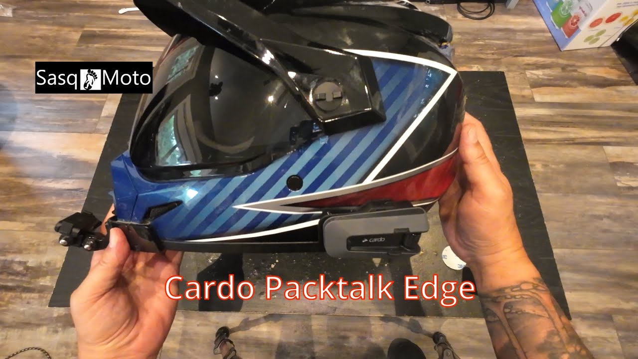 Cardo Packtalk Edge install Bell MX9 Adventure Helmet YouTube