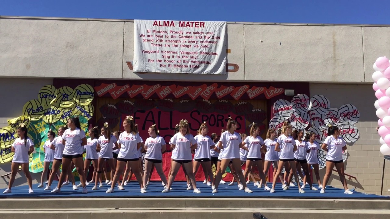 El Modena Cheer Fall Sports Assembly 2016