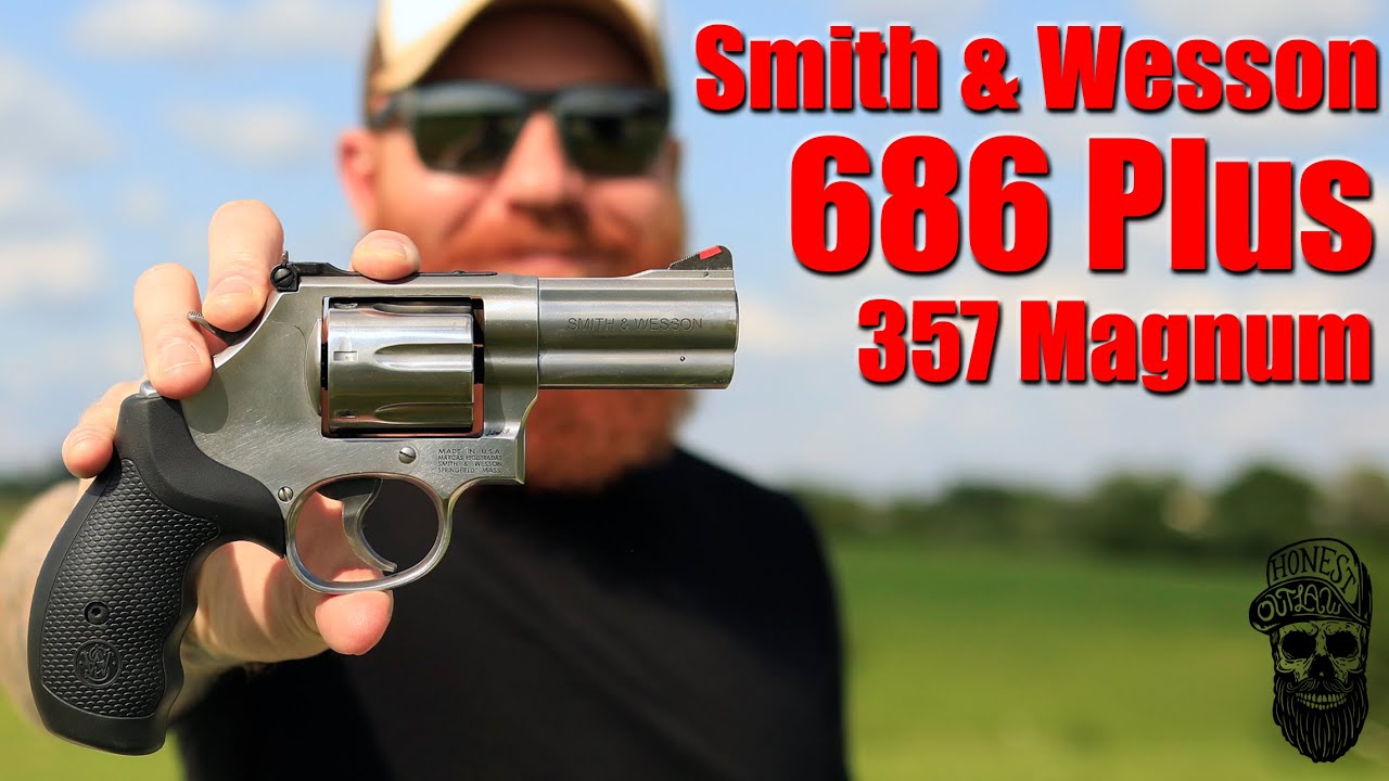 S&W 686 Plus 7 Shot 357 Magnum Revolver First Shots - YouTube