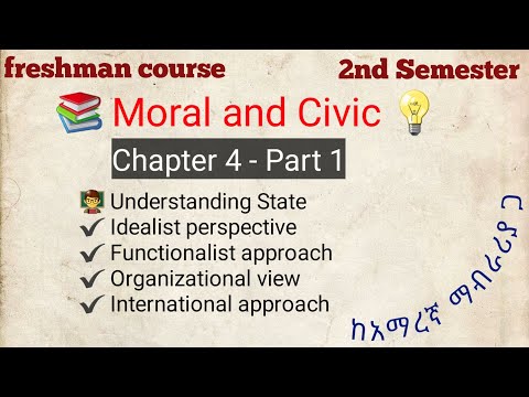 Moral and Civic | Chapter 4 Part 1 ------| State, Idealist perspective, Functionalist, International