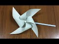 How to make a paper windmill diy a paper pinwheel  easy paper craft