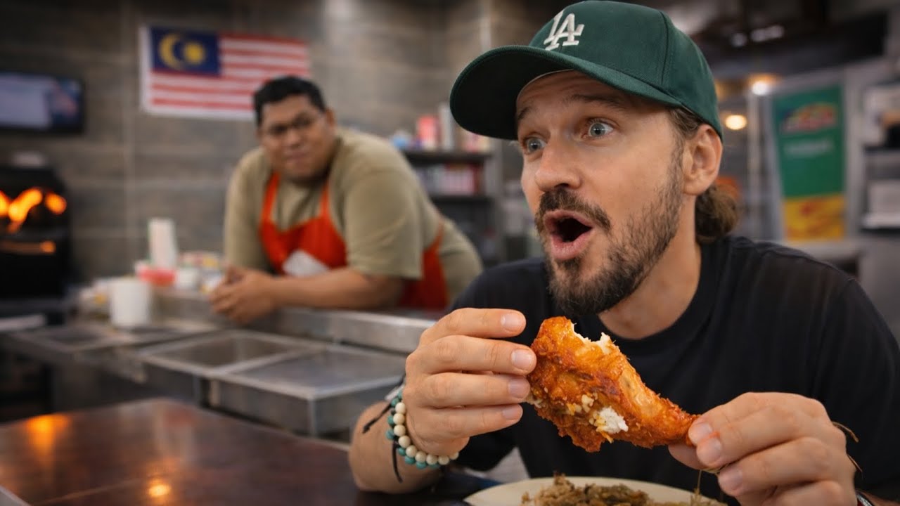 Еда поздним вечером на автобусной станции в Малайзии 🇲🇾 | Эта курица была просто восхитительна