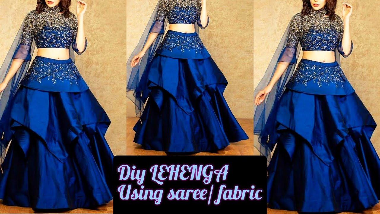 How to Make 6 Frill lehenga/skirt with Can Can in 10 minutes Reuse