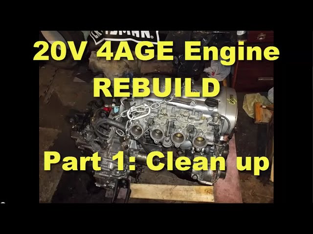 4AGE 20V Engine rebuild part 1: Engine cleanup - YouTube