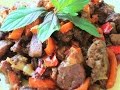 Печень куриная жареная с луком и перцем. Очень вкусно./Ciğer kavurma nasıl yapılır