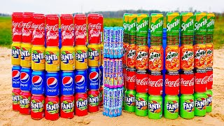 Different Fanta and Coca Cola, Sprite, Mirinda, Pepsi vs Mentos Underground