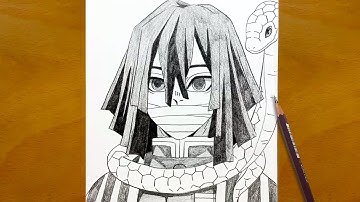 Anime Sketch | How to Draw Obanai Iguro from Demon Slayer | Serpent Hashira Art