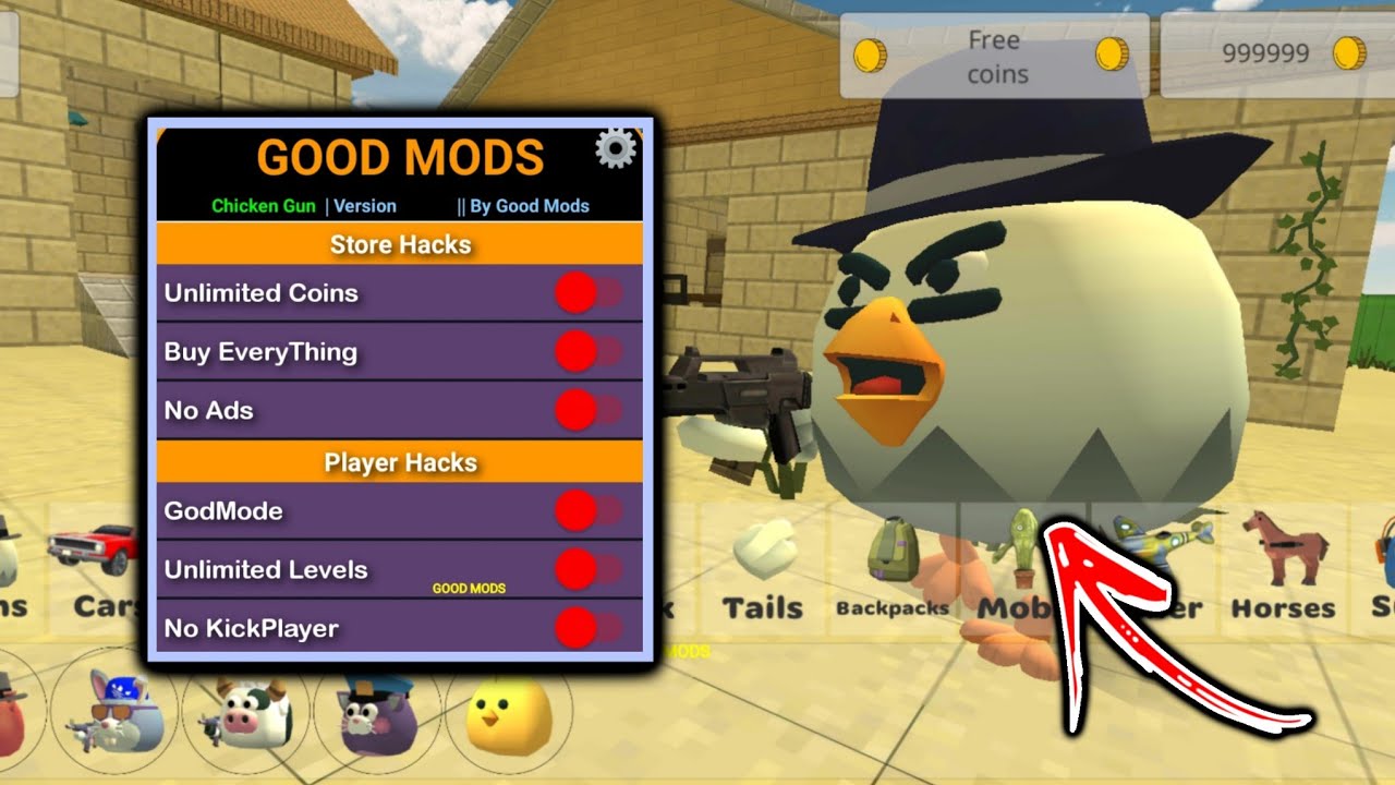 ATUALIZADO!! CHICKEN GUN MOD MENU V2.8.06》GOD MODE, INFINITY MONEY [2022]✓  