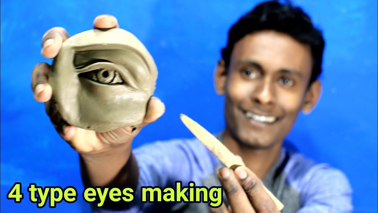 How to make eyes in clay clay making of thinking eyes, angry eyes