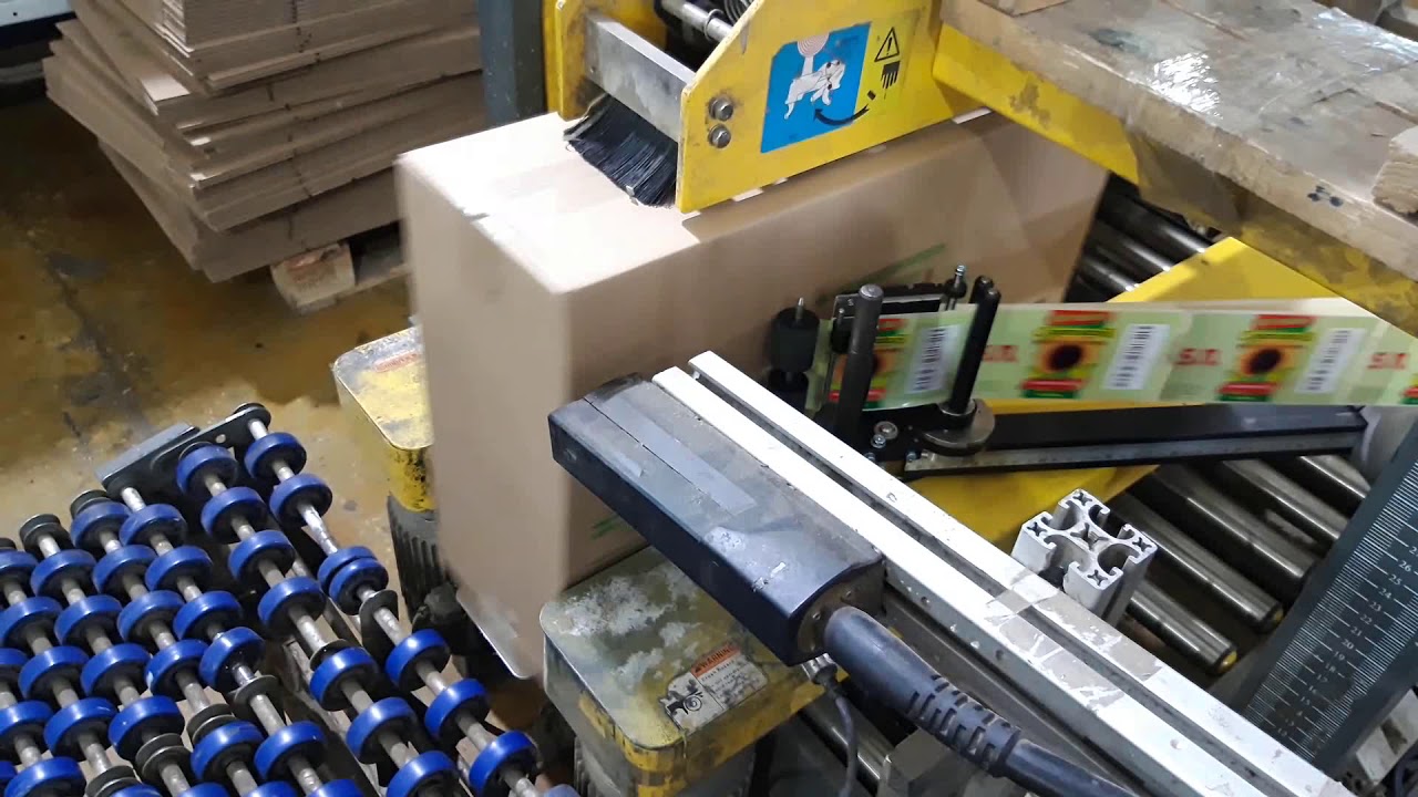 Работа автоматического этикетировщика Collamat 4310