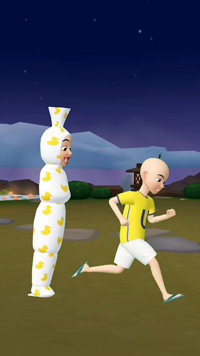 Upin dikejar hantu pocong bebek #shorts #pocong #lucu