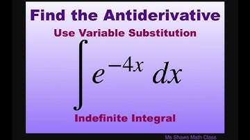 Find the Antiderivative of integral e^(-4x) dx. Integrate