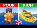 POOR vs RICH: YACHT House Battle in Minecraft