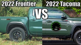 2022 Nissan Frontier VS 2022 Toyota Tacoma