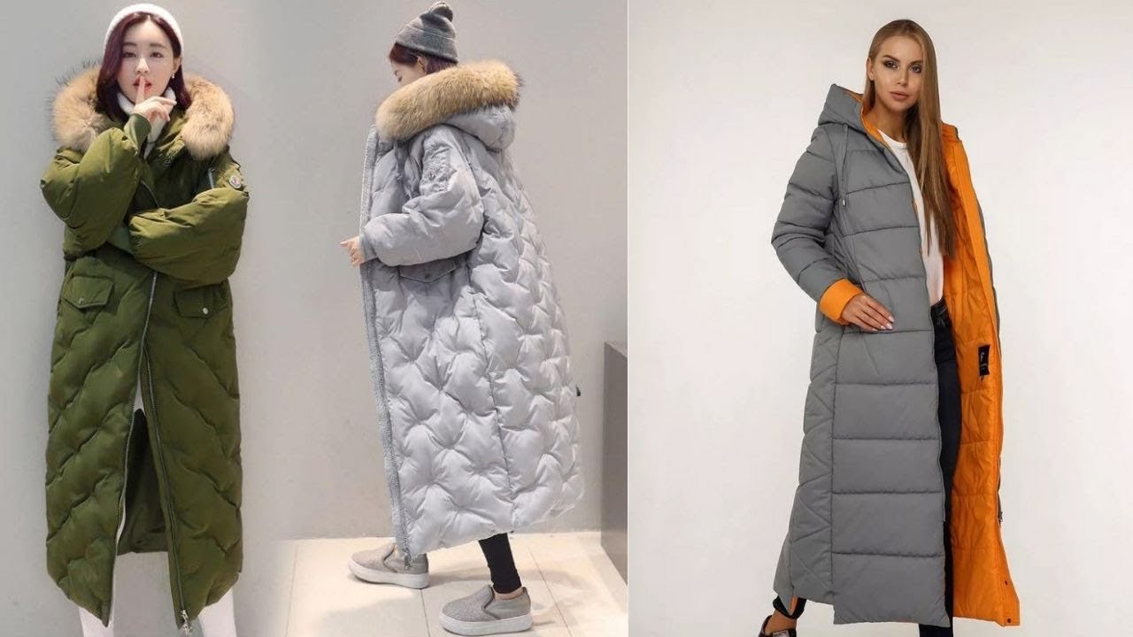 Пуховик в пол женский купить - YouTube